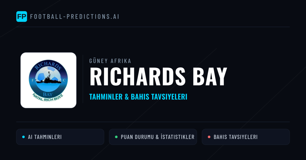 Richards Bay Tahminleri & İstatistikler