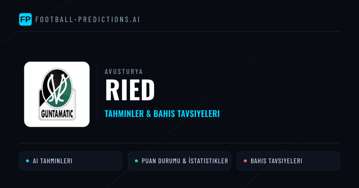 Ried Tahminleri & İstatistikler