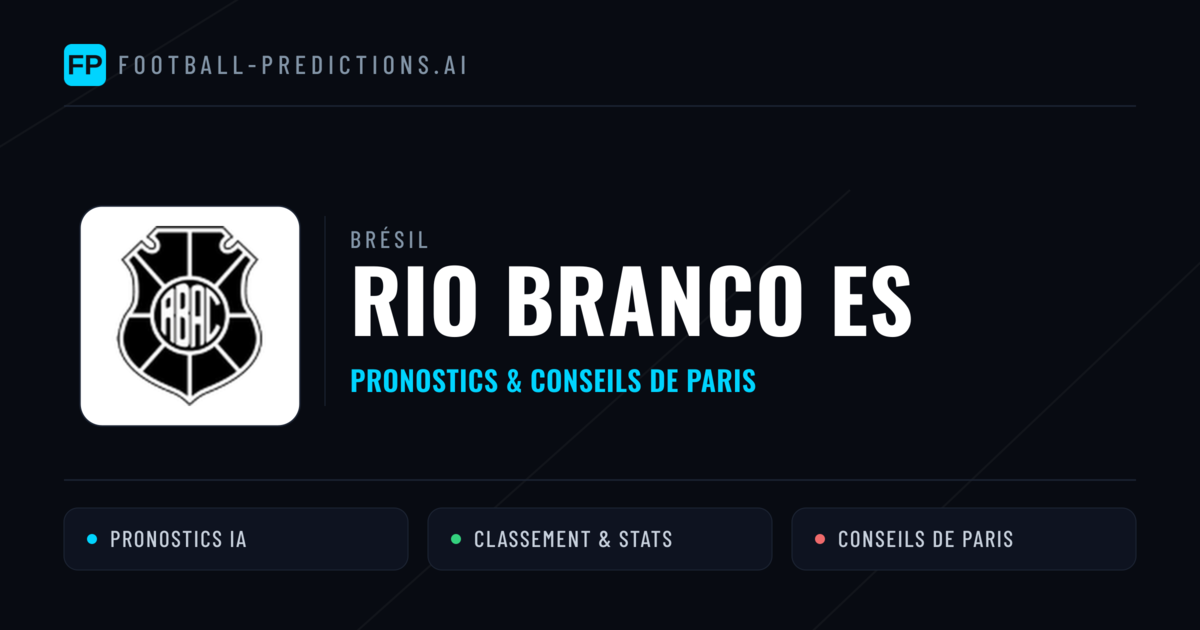 Rio Branco ES Pronostics & Statistiques