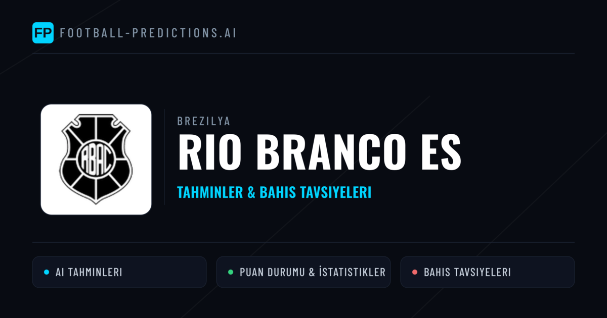 Rio Branco ES Tahminleri & İstatistikler