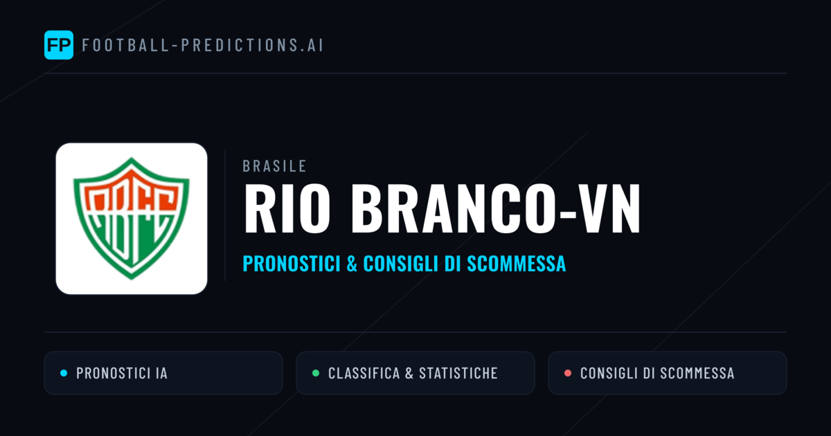 Pronostici e Statistiche Rio Branco-VN