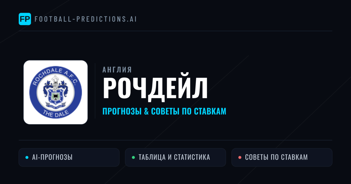 Рочдейл прогнозы и статистика