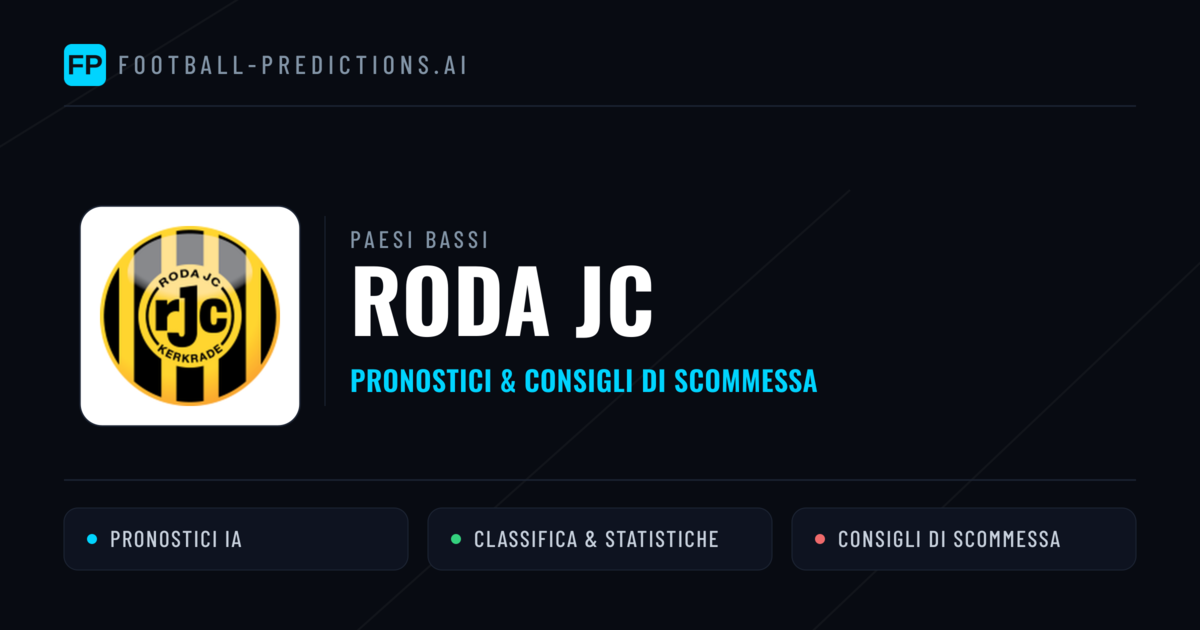 Pronostici e Statistiche Roda JC