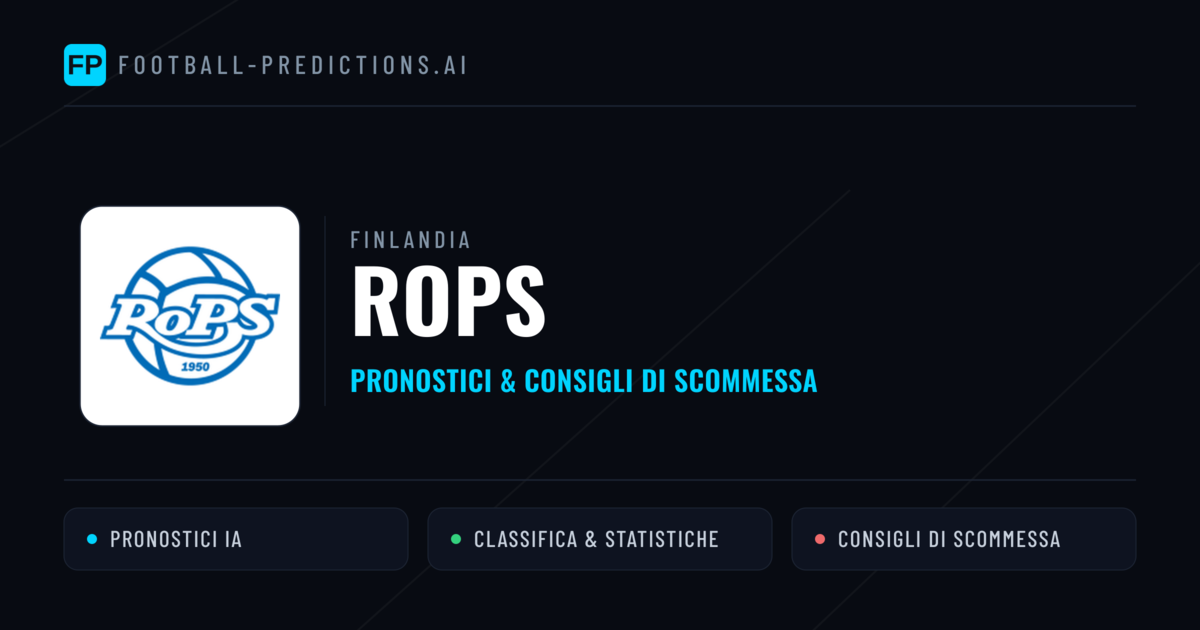 Pronostici e Statistiche Rops