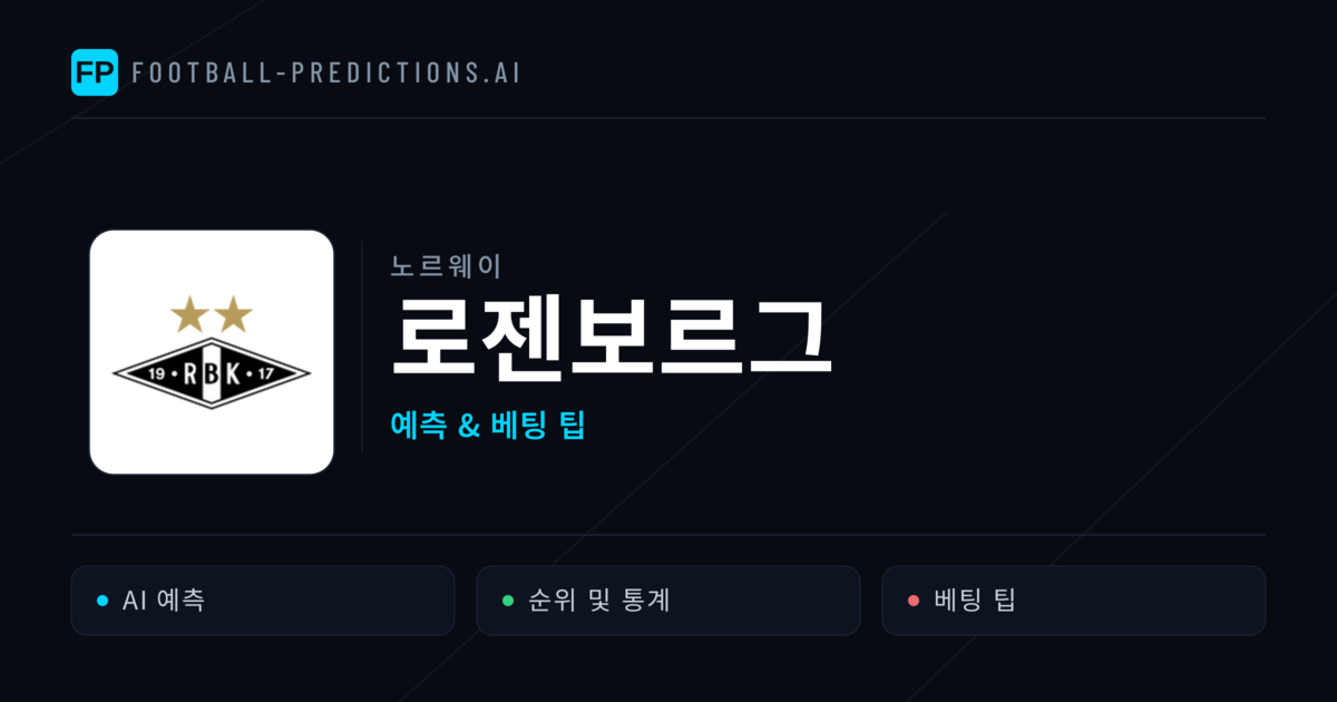 로젠보르그 축구 예측 & 통계