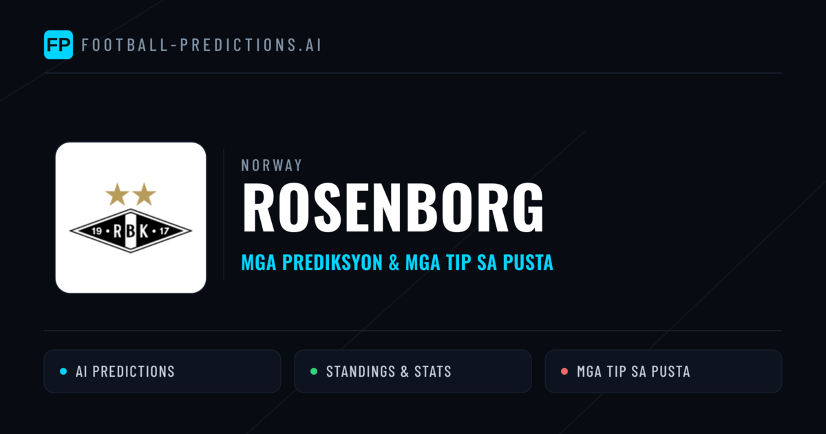 Rosenborg Predictions & Stats