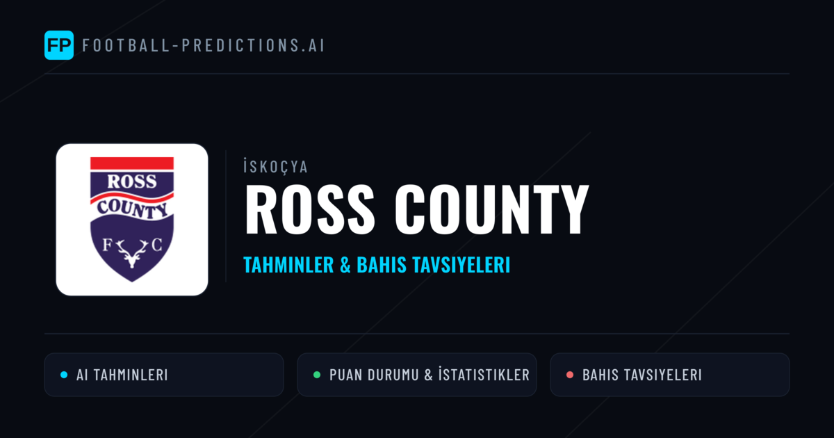 Ross County Tahminleri & İstatistikler