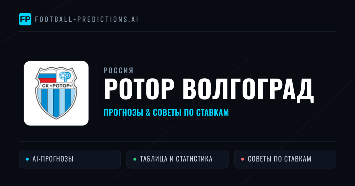 Ротор Волгоград прогнозы и статистика