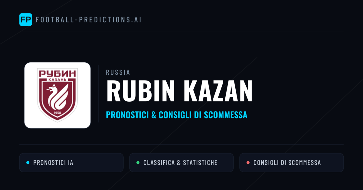 Pronostici e Statistiche Rubin Kazan