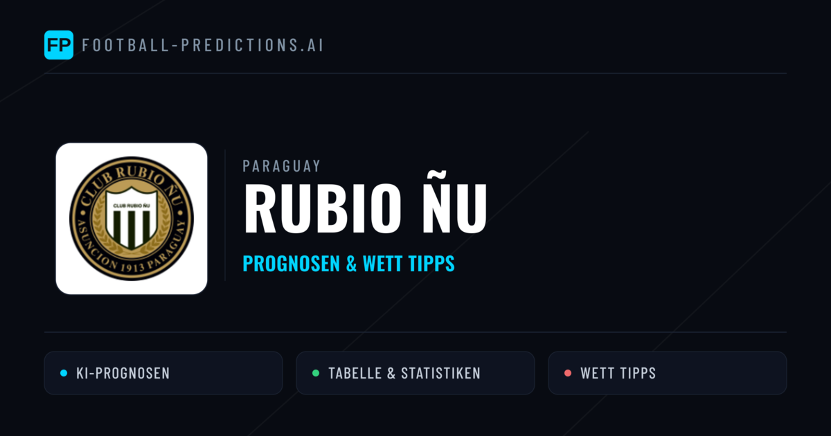 Rubio Ñu Prognosen & Statistiken