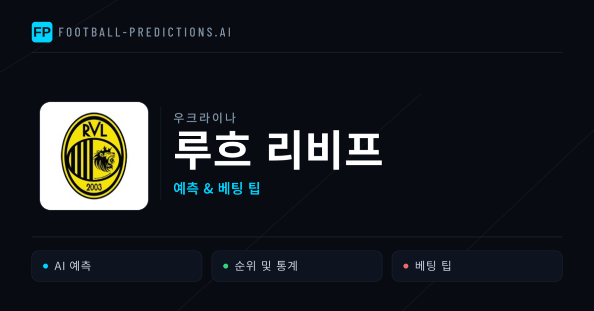 루흐 리비프 축구 예측 & 통계