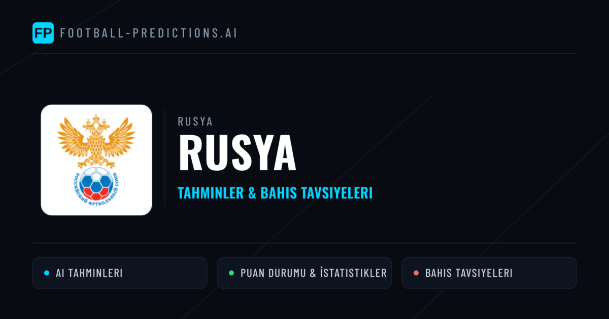 Rusya Tahminleri & İstatistikler