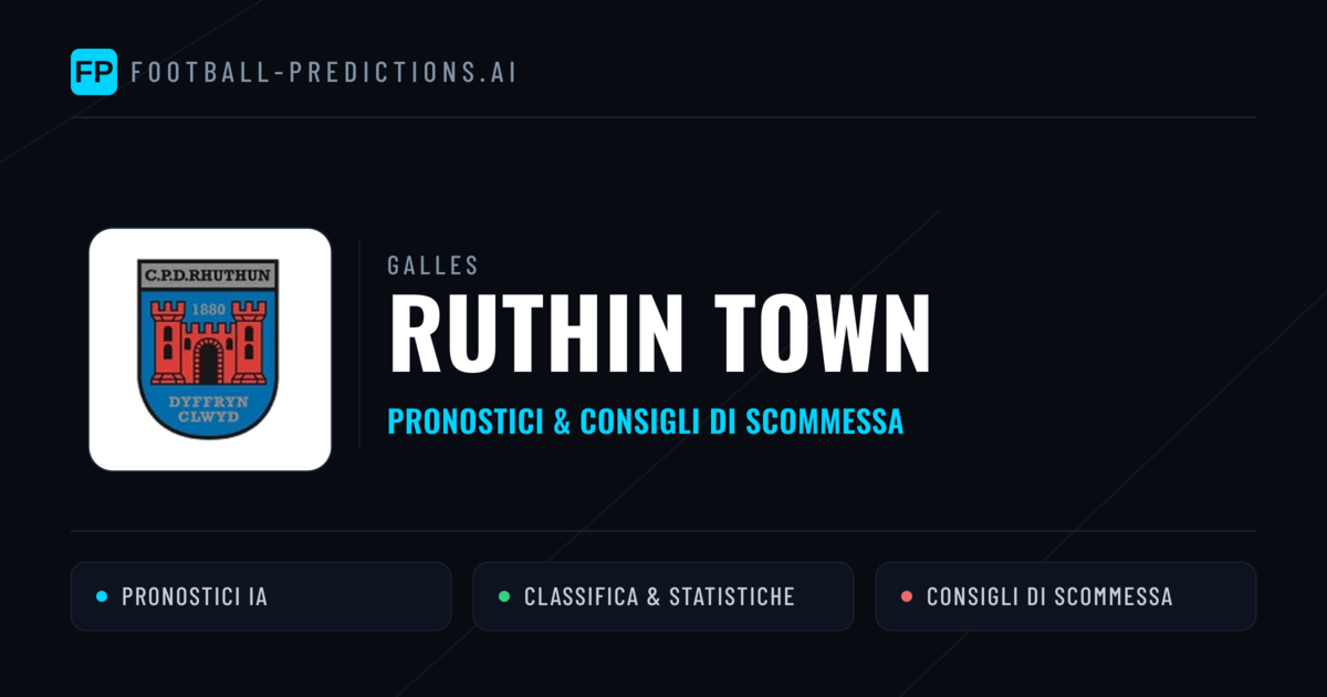 Pronostici e Statistiche Ruthin Town
