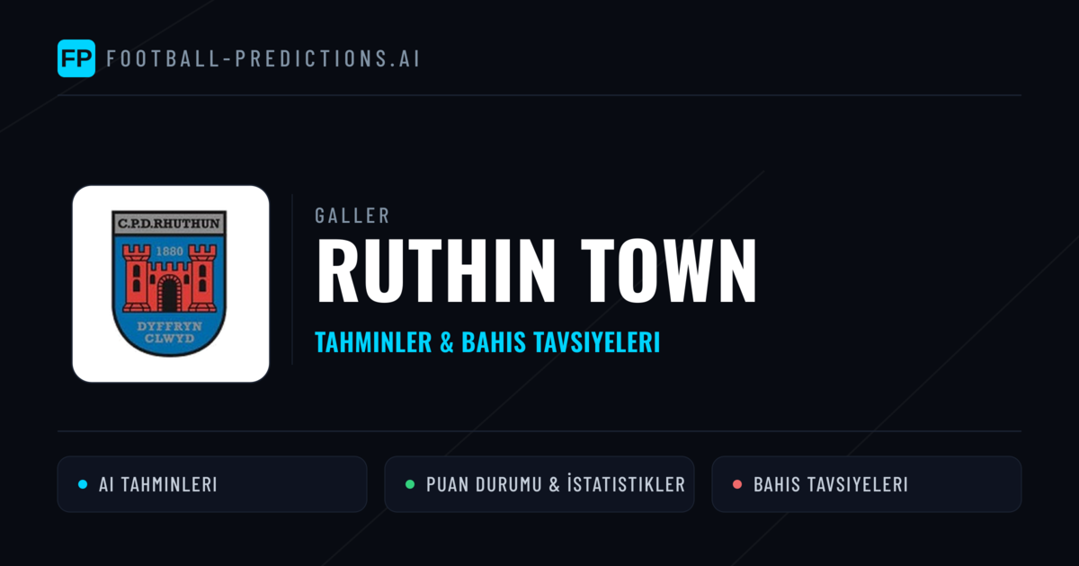 Ruthin Town Tahminleri & İstatistikler