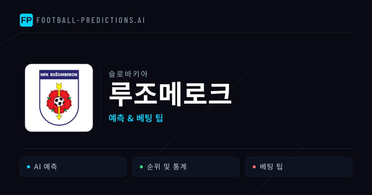 루조메로크 축구 예측 & 통계