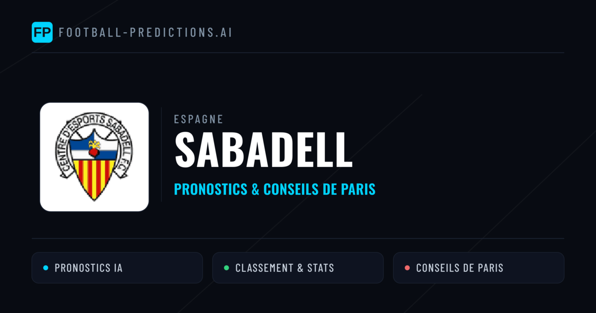 Sabadell Pronostics & Statistiques