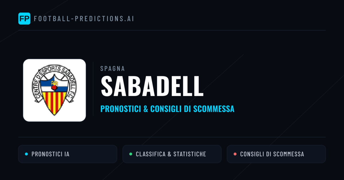 Pronostici e Statistiche Sabadell