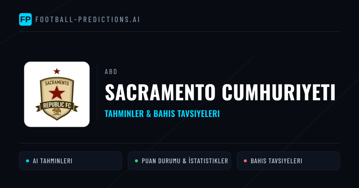 Sacramento Cumhuriyeti Tahminleri & İstatistikler