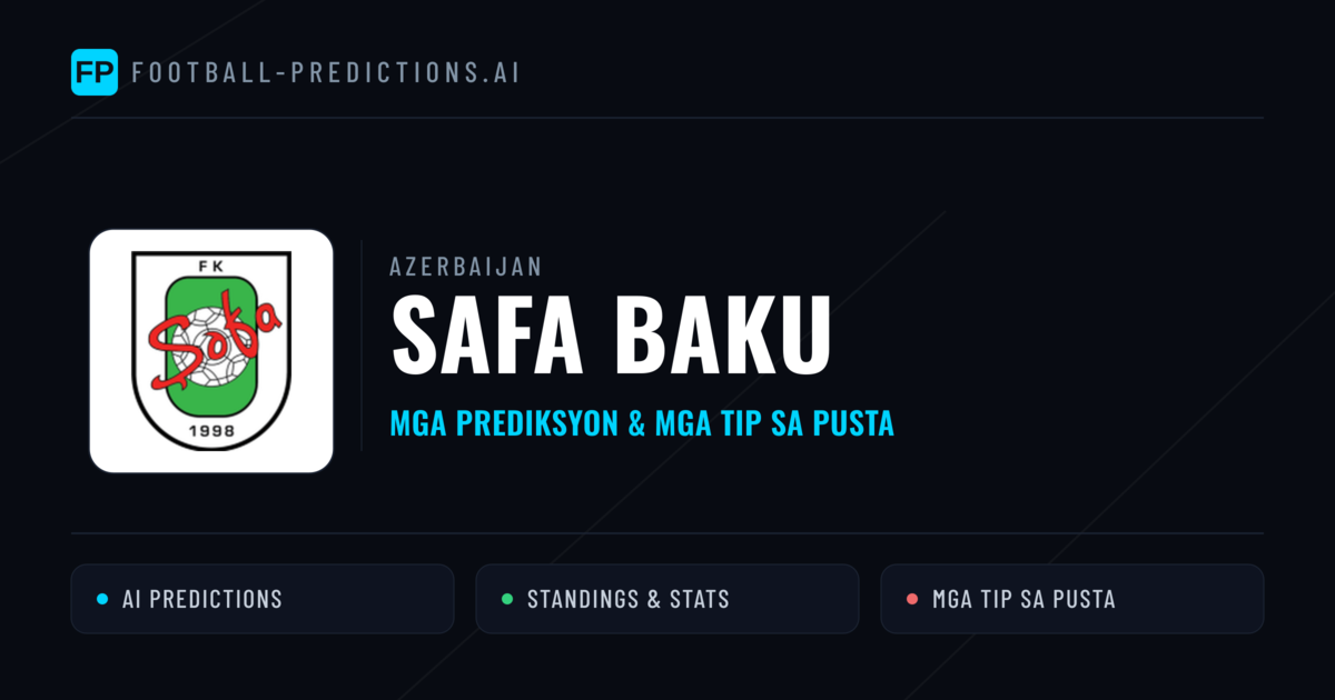Safa Baku Predictions & Stats