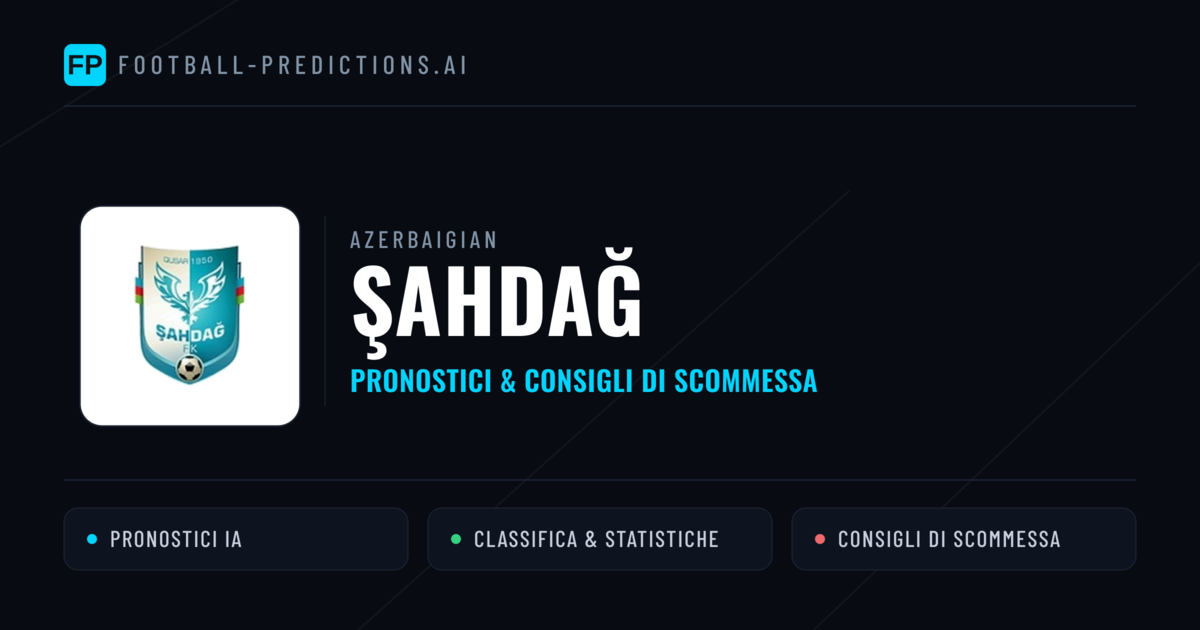 Pronostici e Statistiche Şahdağ