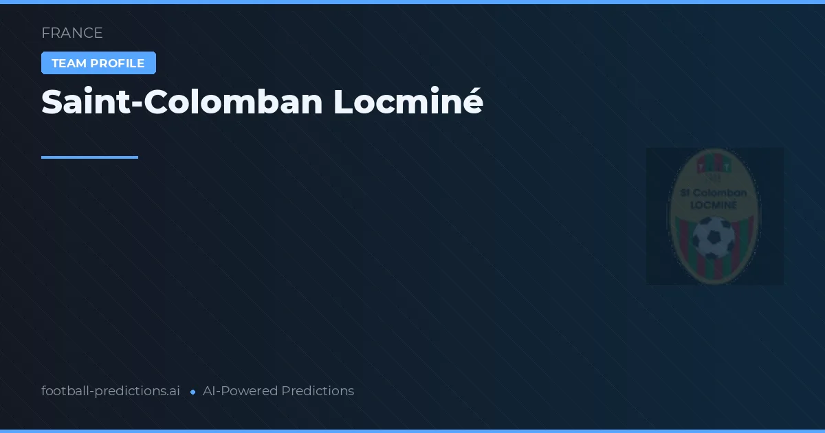 Saint-Colomban Locminé Prognosen & Statistiken