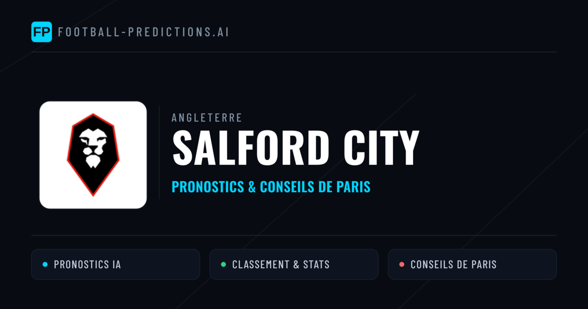 Salford City Pronostics & Statistiques