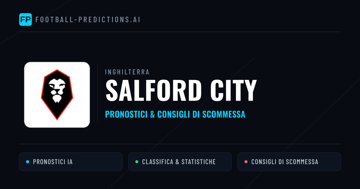 Pronostici e Statistiche Salford City