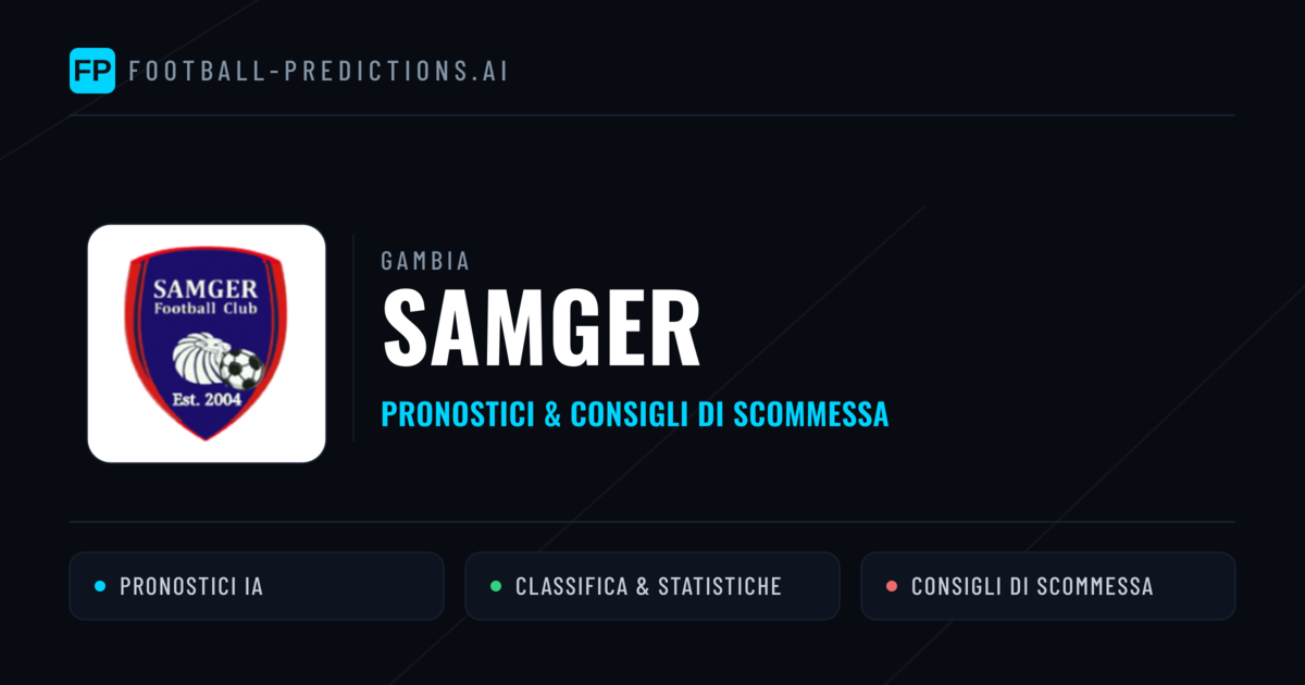 Pronostici e Statistiche Samger