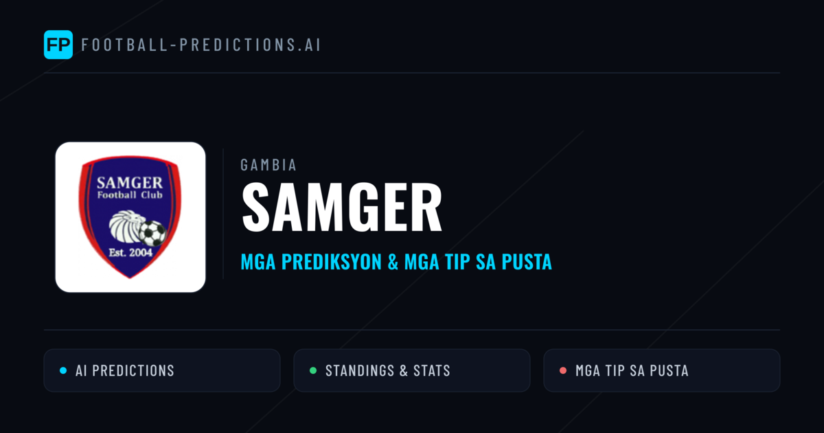 Samger Predictions & Stats