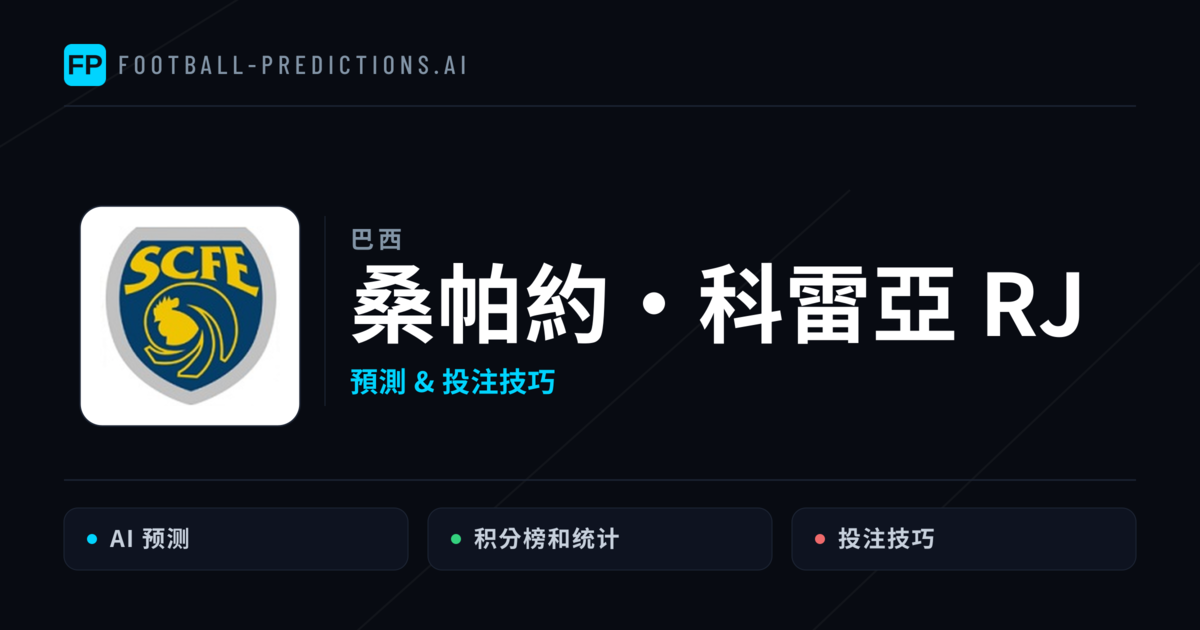 桑帕約·科雷亞 RJ 運彩分析|足球預測與數據