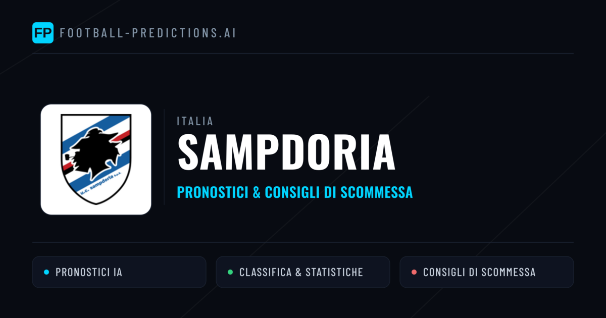 Pronostici e Statistiche Sampdoria