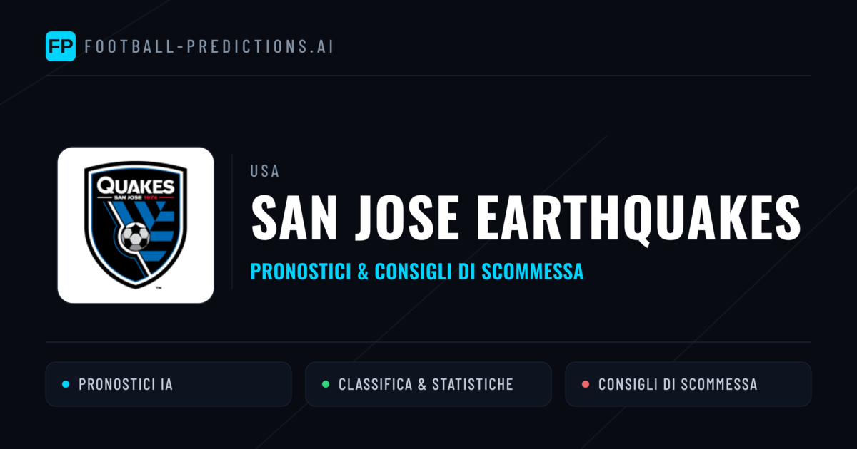 Pronostici e Statistiche San Jose Earthquakes