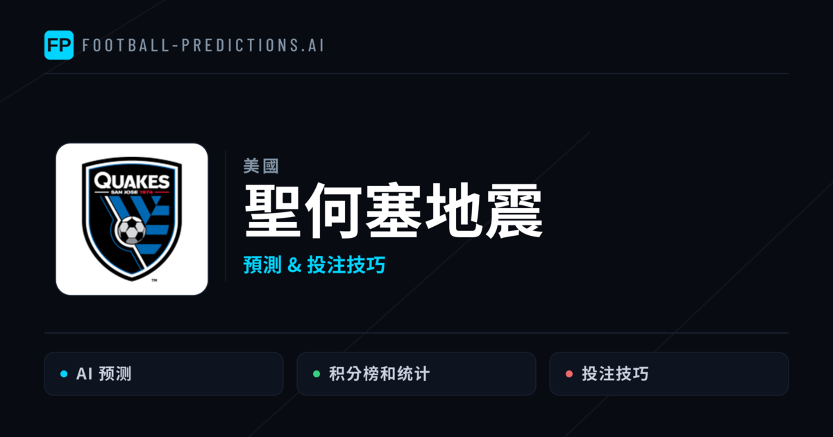 聖何塞地震 運彩分析|足球預測與數據