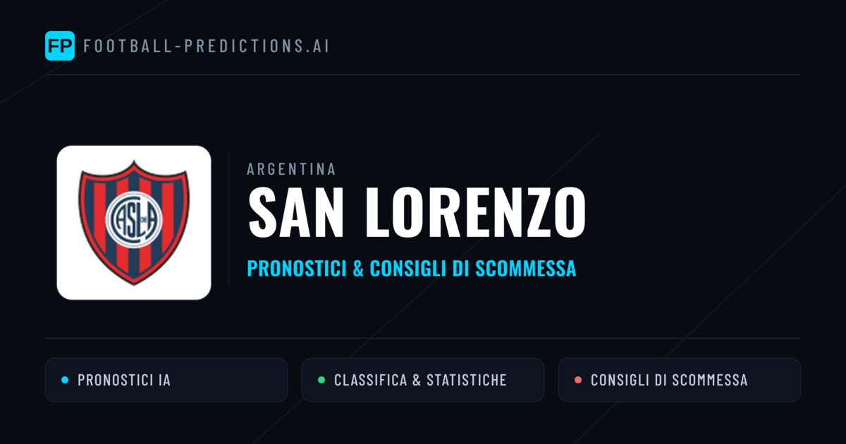 Pronostici e Statistiche San Lorenzo
