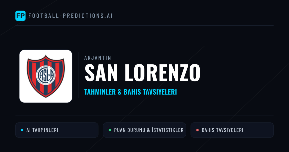 San Lorenzo Tahminleri & İstatistikler