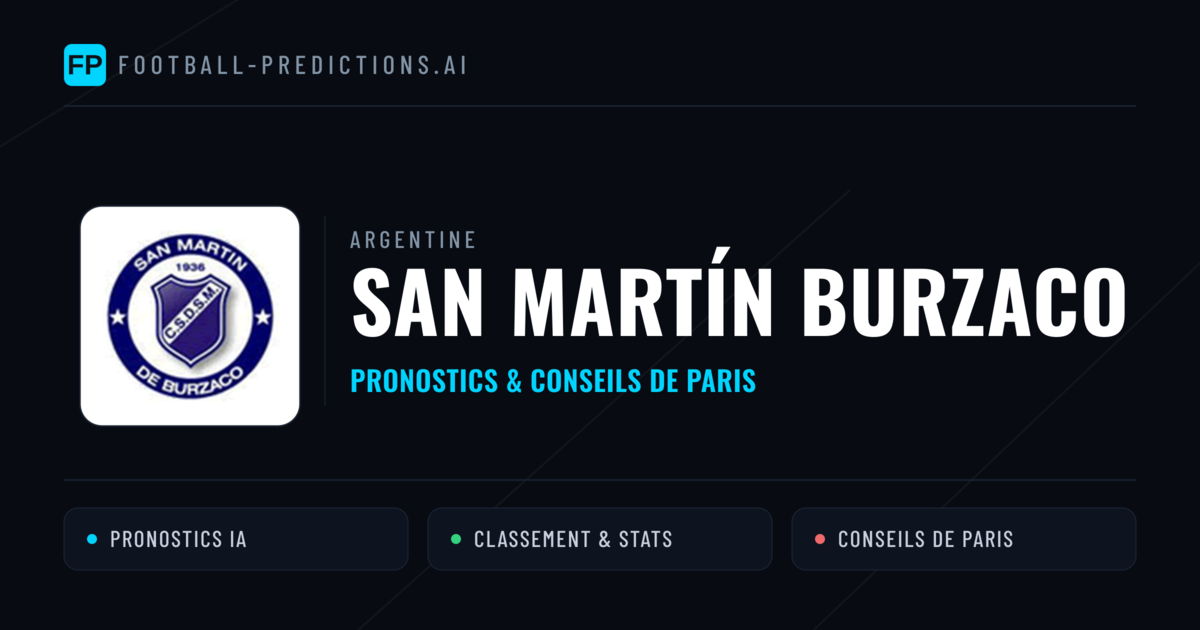 San Martín Burzaco Pronostics & Statistiques