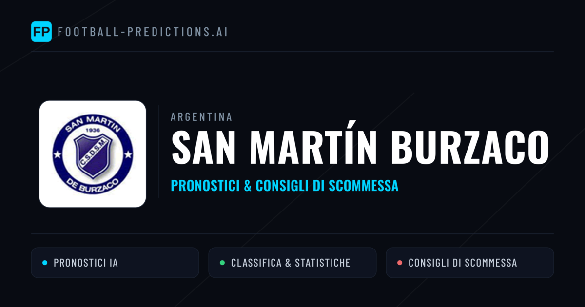 Pronostici e Statistiche San Martín Burzaco