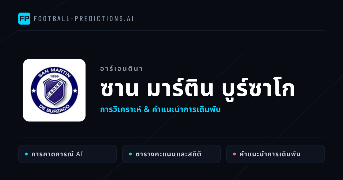 ซาน มาร์ติน บูร์ซาโก การวิเคราะห์และสถิติ