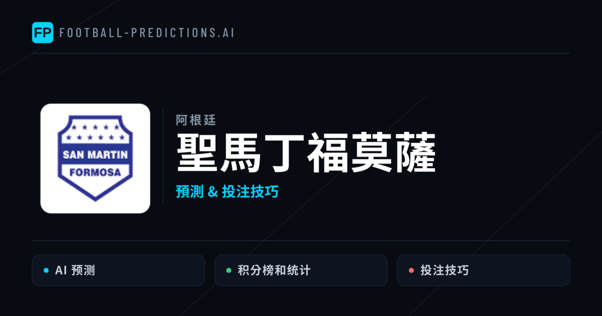 聖馬丁福莫薩 運彩分析｜足球預測與數據