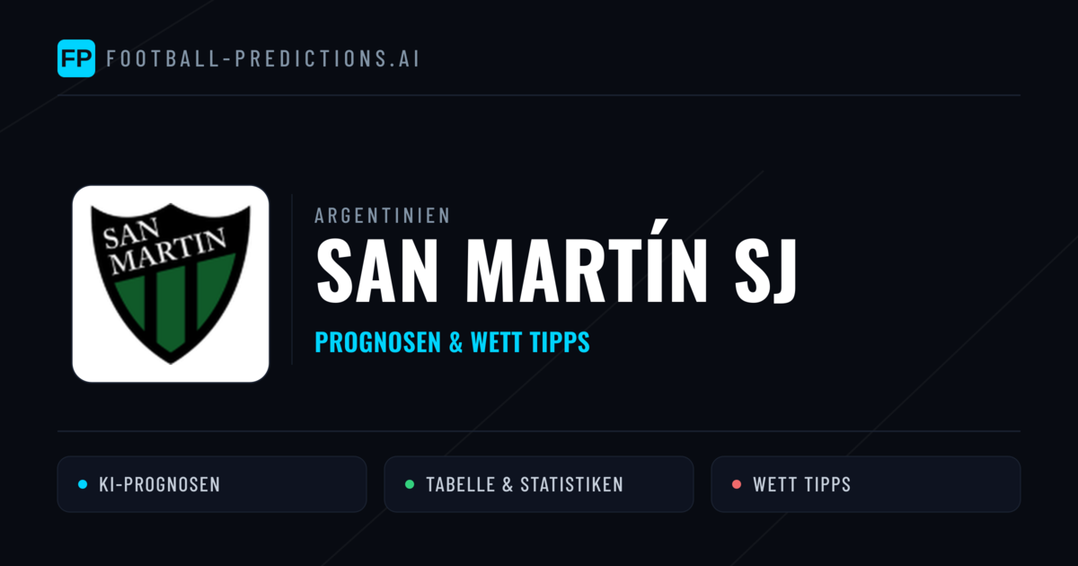 San Martín SJ Prognosen & Statistiken