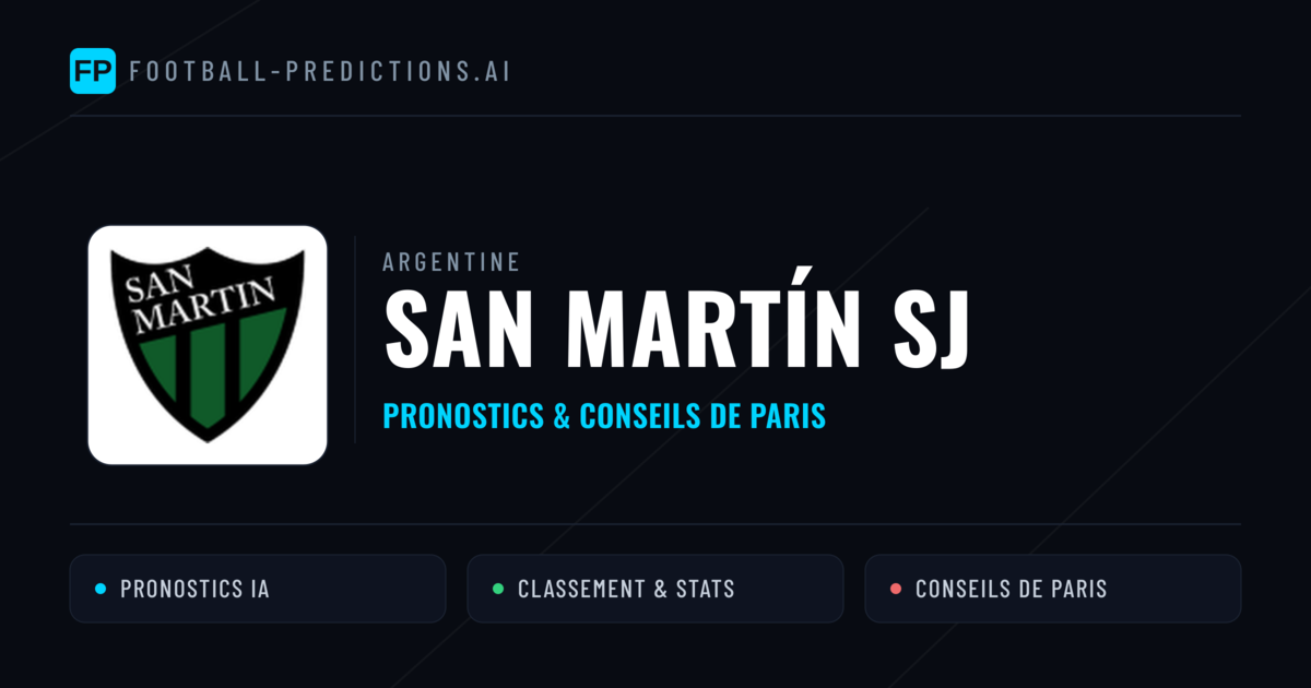 San Martín SJ Pronostics & Statistiques