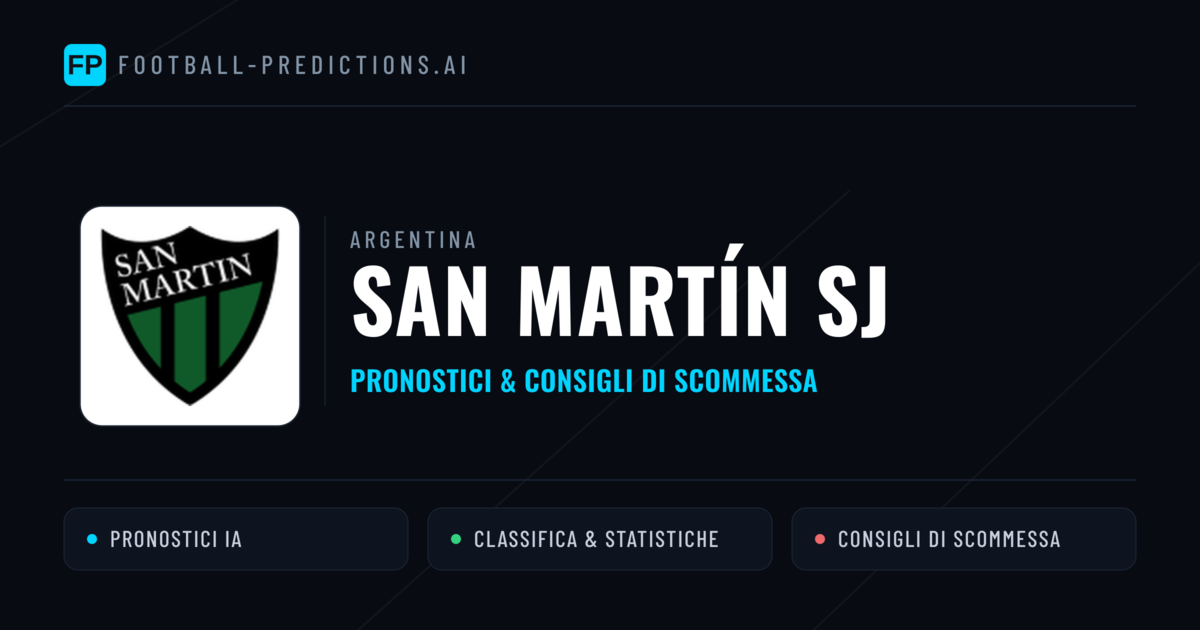 Pronostici e Statistiche San Martín SJ