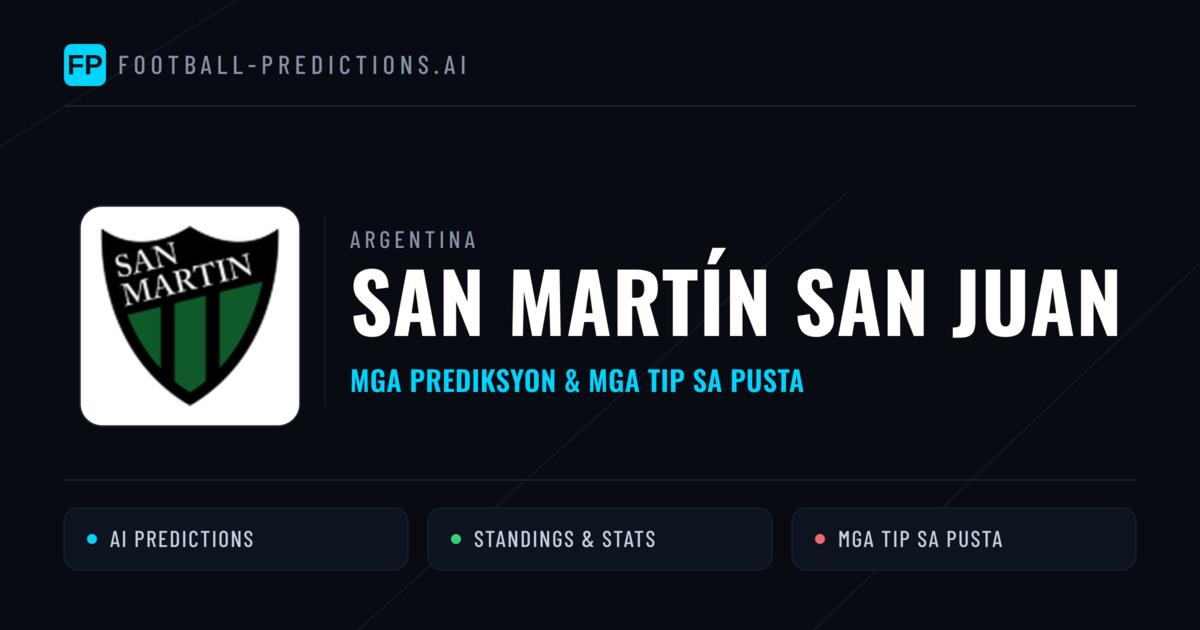 San Martín San Juan Predictions & Stats