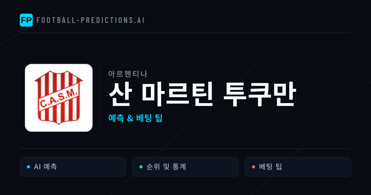 산 마르틴 투쿠만 축구 예측 & 통계