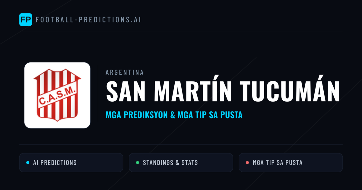 San Martín Tucumán Predictions & Stats