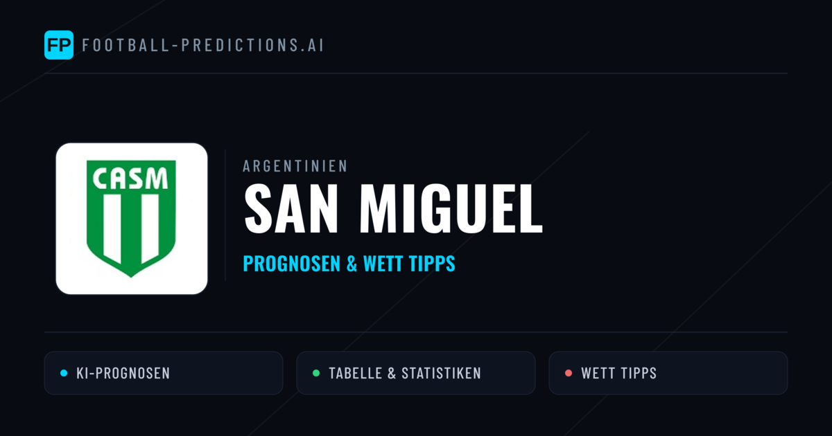 San Miguel Prognosen & Statistiken