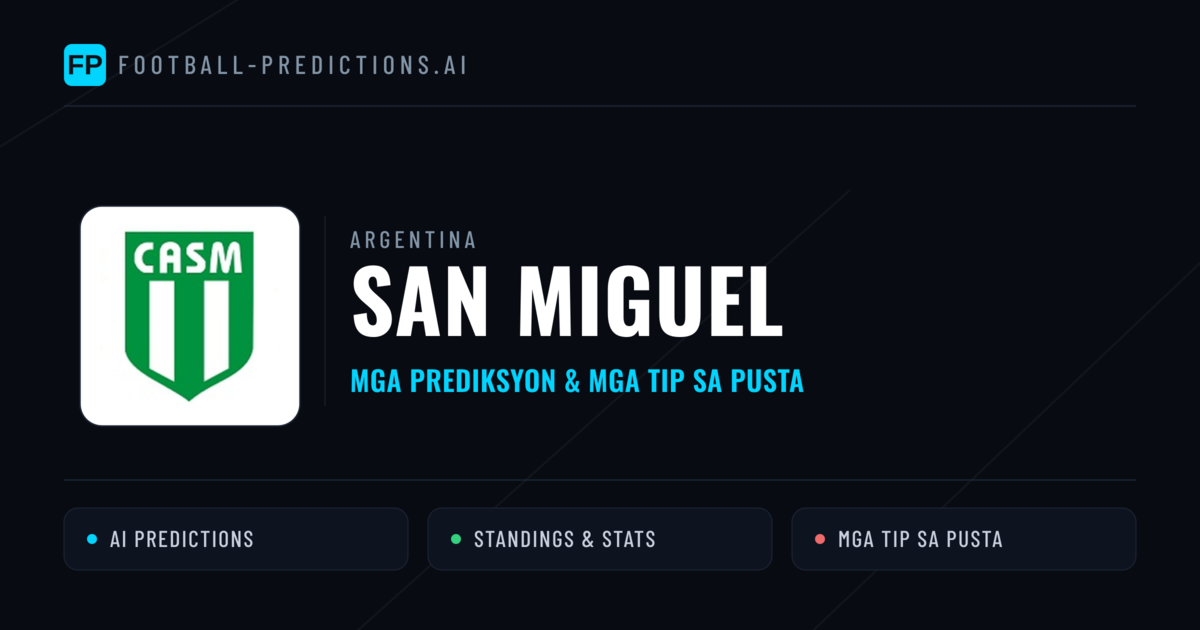 San Miguel Predictions & Stats
