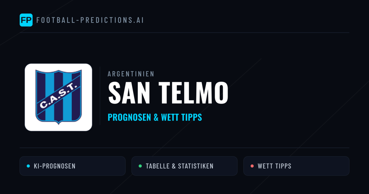 San Telmo Prognosen & Statistiken