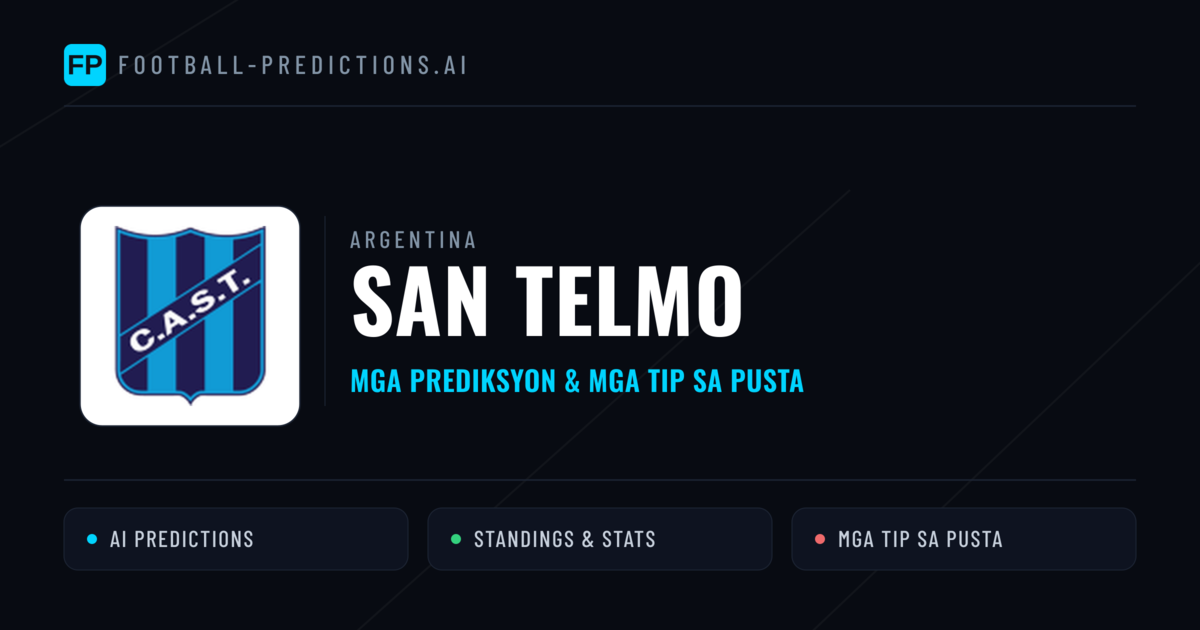 San Telmo Predictions & Stats