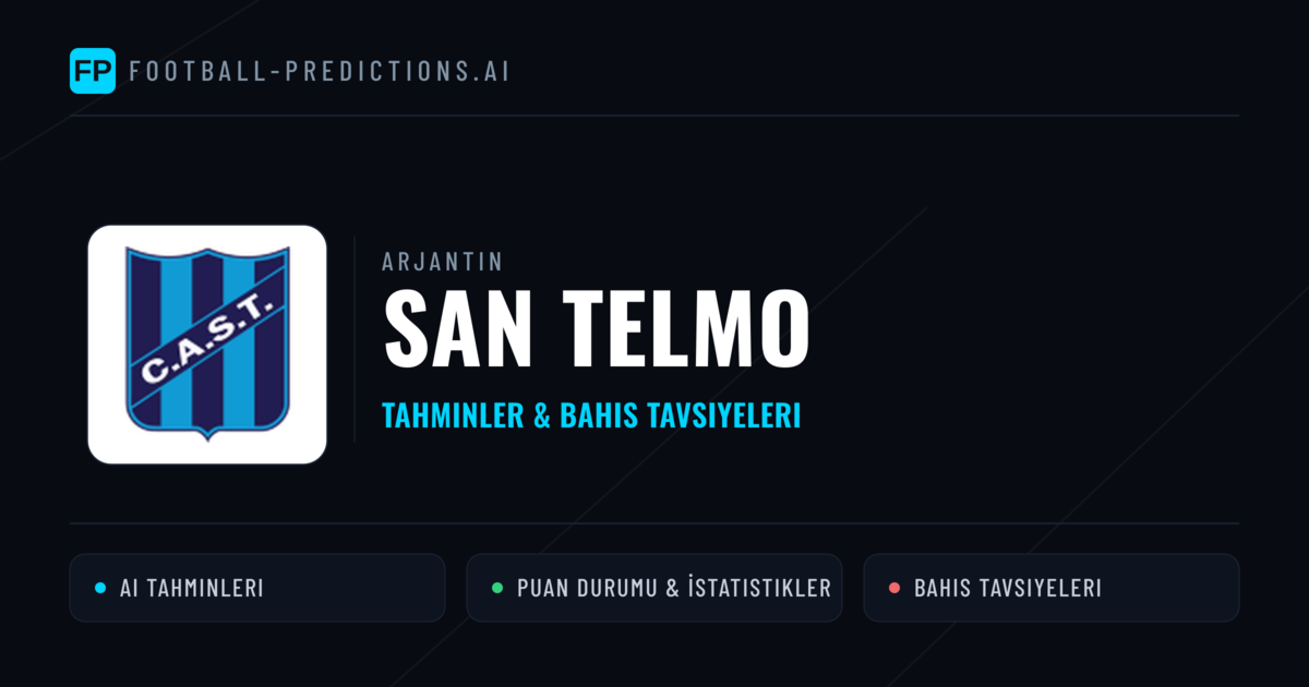 San Telmo Tahminleri & İstatistikler